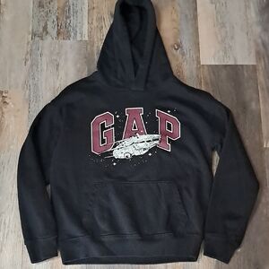 GAP Black Hoodie with Maroon Logo